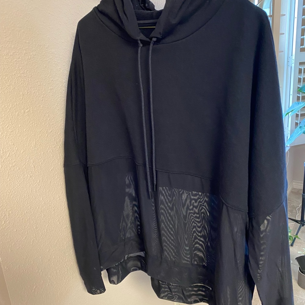 ALO Yoga Black Mesh Hoodie